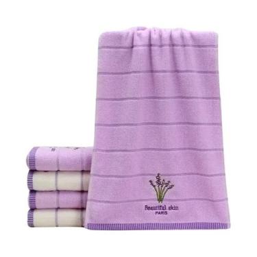 Imagem de Toalha De Banho, Toalha De Mão E Toalha De Rosto De Algodão Puro Borda