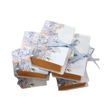 Imagem de Caixas De Presente Em Forma De Livro 5pcs Papelão Com Fita Embalagem D