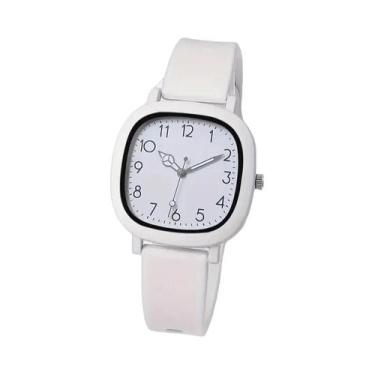 Imagem de Relógio De Pulso Feminino De Moda Com Mostrador Quadrado E Pulseira De