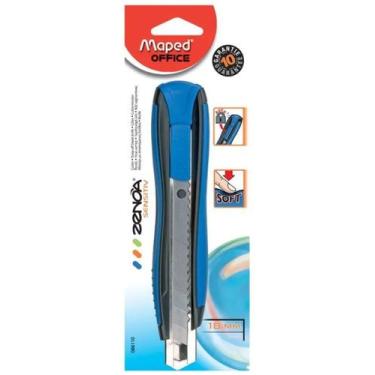 Imagem de Estilete largo maped zenoa cabo emborrachado ponta metal