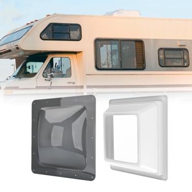 Imagem de RVGUARD Conjunto de claraboias para trailer, cúpula interna de 35,56 cm x 35,56 cm com substituição de claraboia, 45,72 cm x 45,72 cm, luz externa fumê para abertura de 35,56 cm x 35,56 cm, para