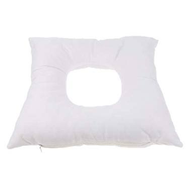 Imagem de Travesseiro Baoblaze para mesa de massagem profissional com abertura para respiração, Branco