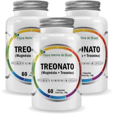 Imagem de Kit Com 3 - Magnésio Treonato 60 Capsulas de 600mg Flora Nativa do Brasil-Unissex