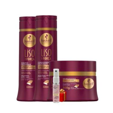 Imagem de Kit Haskell Liso com Força Shampoo 300ML 1 Condicionador 300ML 1 Masca