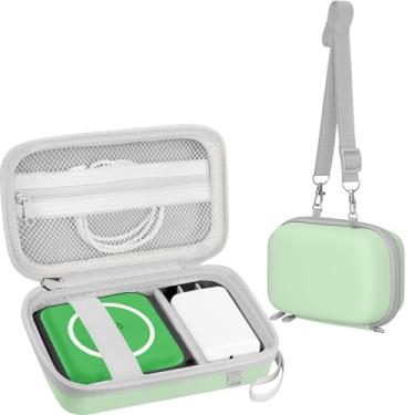 Imagem de Leayjeen Estojo de viagem compatível com estação de carregamento Hicober 3 em 1/carregador sem fio UCOMX Nano magnético 2 em 1, suporte de estação de carregamento magnético dobrável - verde (apenas