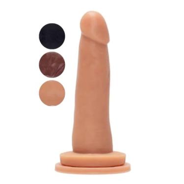 Imagem de Prótese Maciça Com Ventosa 14,8 X 3,6Cm Brinquedo Adulto Realista Dildo Consolador MVN11 (PRETO)