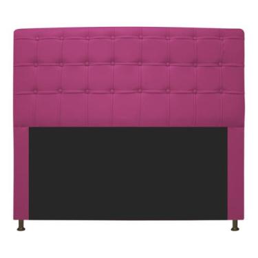 Imagem de Cabeceira Estofada Dama 195 cm King Size Com Botonê Corano Pink - Doce