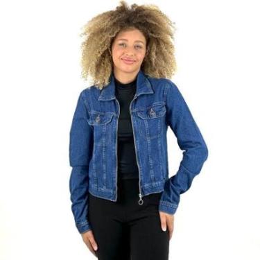 Imagem de Jaqueta Malwee Jeans com Zíper Feminina-Feminino