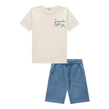Imagem de Conjunto Infantil Menino Camiseta/Bermuda Moletinho Luc.Boo-Masculino