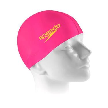 Imagem de Touca Natação Speedo Silicone Rosa Conforto Flexivel Oficial, Rosa, Ún
