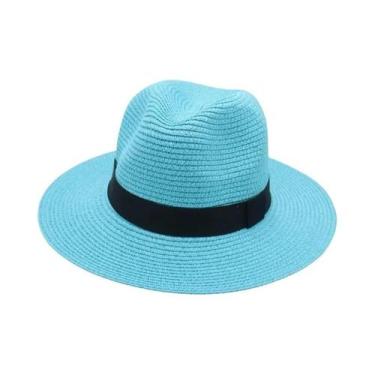 Imagem de Chapéu De Palha Panamá Com Fita Preta Para Homens E Mulheres, Estilo C