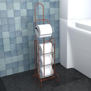 Imagem de Porta Papel Higiênico de Chão Isabela Cobre - Up Home
