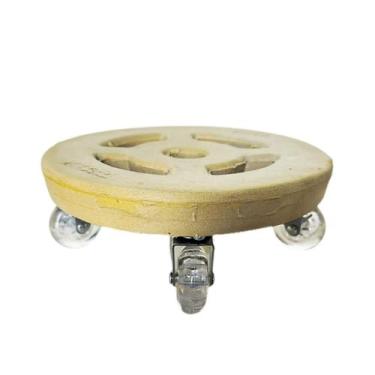 Imagem de Suporte Redondo com Roda 25cm para Vasos - Alpe & Aritana, Amêndoa