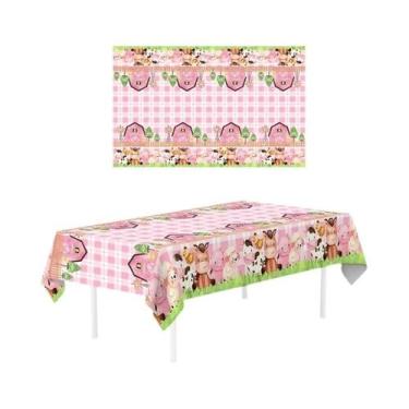 Imagem de Toalha De Mesa Para Festa De Aniversário Com Tema De Animais Da Fazend