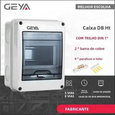 Imagem de Caixa De Distribuição Elétrica À Prova d'Água 5/8 Vias Com Barra De Co