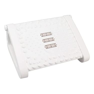 Imagem de Generic Apoio para Os Pés Sob a Mesa Ajustável Em Altura Com 6 Alturas Apoio para Os Pés Ergonômico Com Rolete para Escritório Doméstico (Branco)