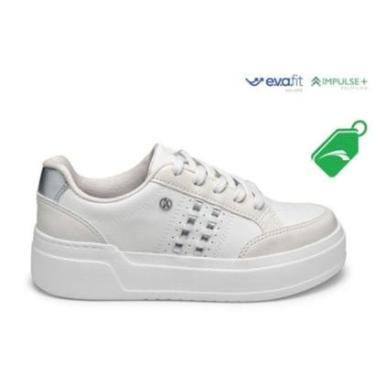 Imagem de tenis feminino kolosh casual flatform branco /prata-Feminino