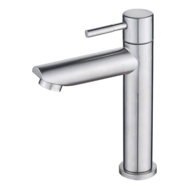 Imagem de 2X Torneira Para Banheiro Lavabo Água Fria Aço Inox Acabamen