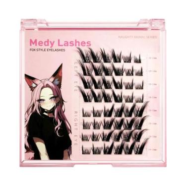 Imagem de Cílios Postiços Segmentados De Simulação Natural, Série Raposa, Olho D