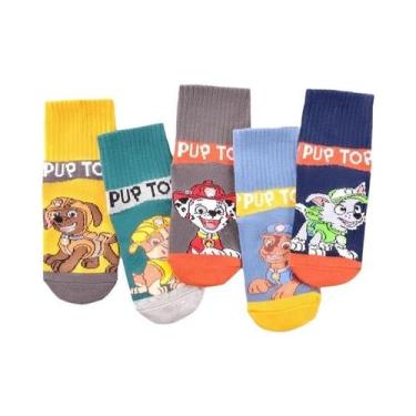 Imagem de Meias De Algodão Infantis Paw Patrol 10 Peças 5 Pares Para Meninos E M