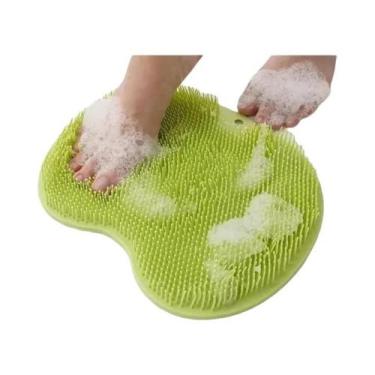 Imagem de Tapete De Banho Antiderrapante De Silicone Com Escova Esfoliante E Ven