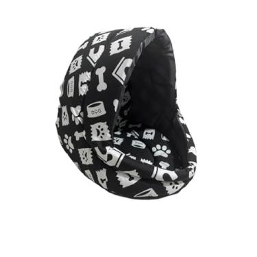 Imagem de Cama Pet Caminha Pet Lavável Cama Iglu Toca De Cachorro Gato Confortável Pequeno Médio Grande Oxford(Preto,G)