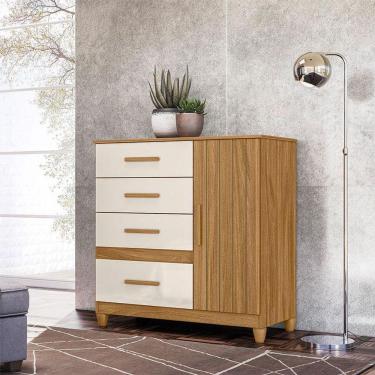 Imagem de Cômoda Sapateira Ambiente Vênus Freijó Off White Com Pés - Moval