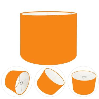 Imagem de Cúpula Abajur E Luminária Cilíndrica Vivare Cp-7013 ø30x30cm - Bocal Nacional Laranja