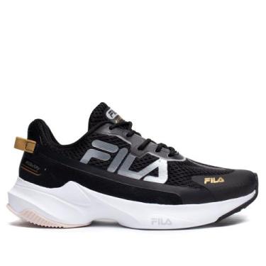 Imagem de Tênis Feminino Fila Recovery Amortecimento Preto/Cinza, Preto, Cinza, 