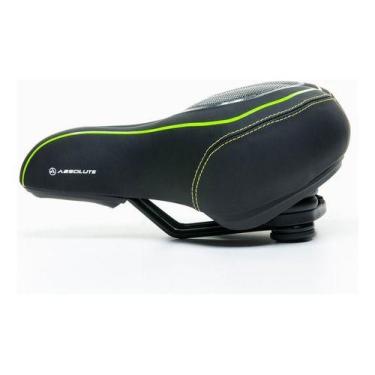 Imagem de Selim Banco Bike Spinning Treino Vazado 200/260mm Absolute Cor Verde