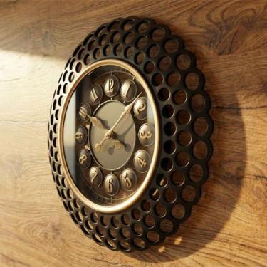 Imagem de Relógio Decorativo Vazado De Parede Elegante Vintage De 50cm - Genéric