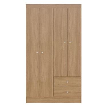 Imagem de Guarda Roupa Solteiro Versa 4 Portas Freijó Fosco - Kits Parará - Kit'