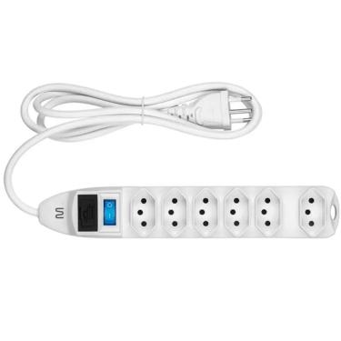 Imagem de Filtro de Linha 6 Tomadas Branco Multilaser WI222