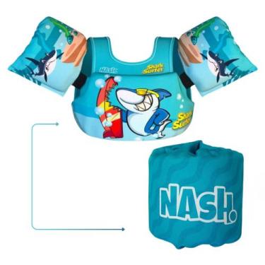 Imagem de Kit Bóia Auxiliar com Colete Salva Vidas Infantil 25 kg Personagens - 