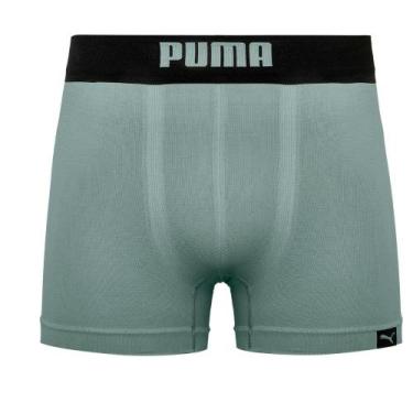 Imagem de Cueca Puma Boxer Microfibra Sem Costura Adulto Cós 40MM, Verde folha, 