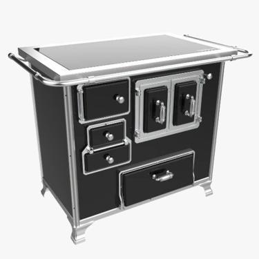 Imagem de Fogão A Lenha Venâncio Vitrocerâmico N° 02 Gabinete E Porta Dupla Direito Preto S- Tampa Fl2gv 35947