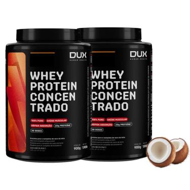 Imagem de Kit 2 Whey Protein Dux Concentrado Pote 900g Sabores-Unissex