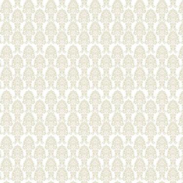 Imagem de Papel De Parede Arabesco Mostarda E Branco Adesivo Lavavel