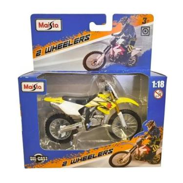 Imagem de Suzuki RM Z250 Amarelo e Branco 1/18 Maisto 35300