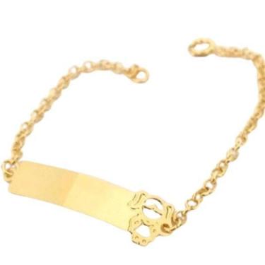 Imagem de Pulseira Infantil Menina Folheado A Ouro