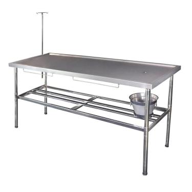 Imagem de Mesa Pet Imeca 190x70cm Com Grade Pingadeira E Dreno Inox 430 Desmontável 7235