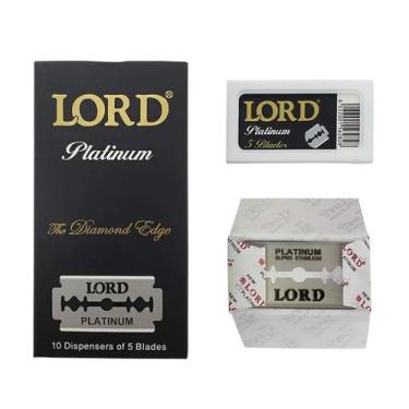 Imagem de Lâmina de Barbear Lord Platinum Black - 5 Unidades para Navalhetes e A