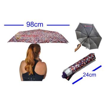 Imagem de Guarda Chuva Dupla Face Sombrinha Manual Feminino Sussino, Tricolor po