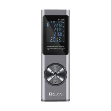 Imagem de Trena Laser Hrebos If-298 Digital 80m Nível Eletrônico