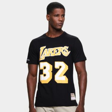 Imagem de Camiseta NBA Los Angeles Lakers Mitchell & Ness Magic Johnson Masculina-Masculino