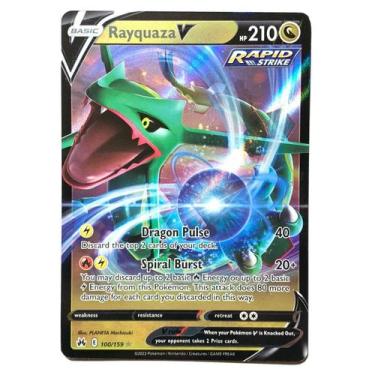 Imagem de Carta Ultra Rara Pokémon Rayquaza V 100/159 Crown Zenith