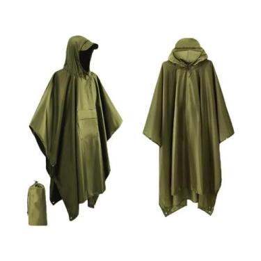 Imagem de Poncho De Chuva Leve E Impermeável Com Capuz Para Acampamento, Caminha