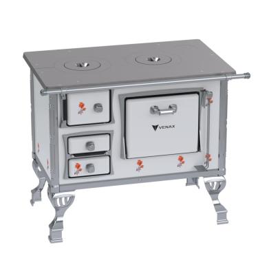 Imagem de Fogao a Lenha Venax GII n 1 Branco Flor SD