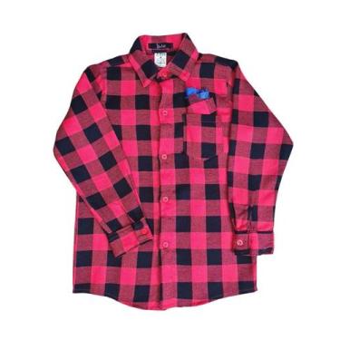 Imagem de Camisa Xadrez Festa Junina Infantil Vermelho Quadriculado - JL Kids, 2