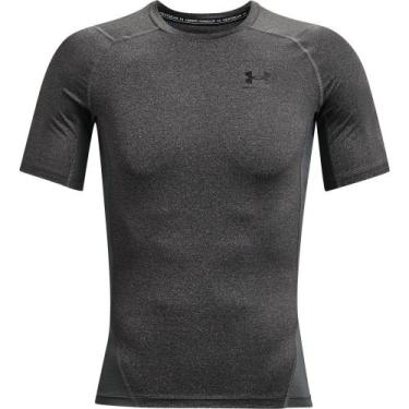 Imagem de Camiseta de Compressão Under Armour HG SS, G, Cinza escuro